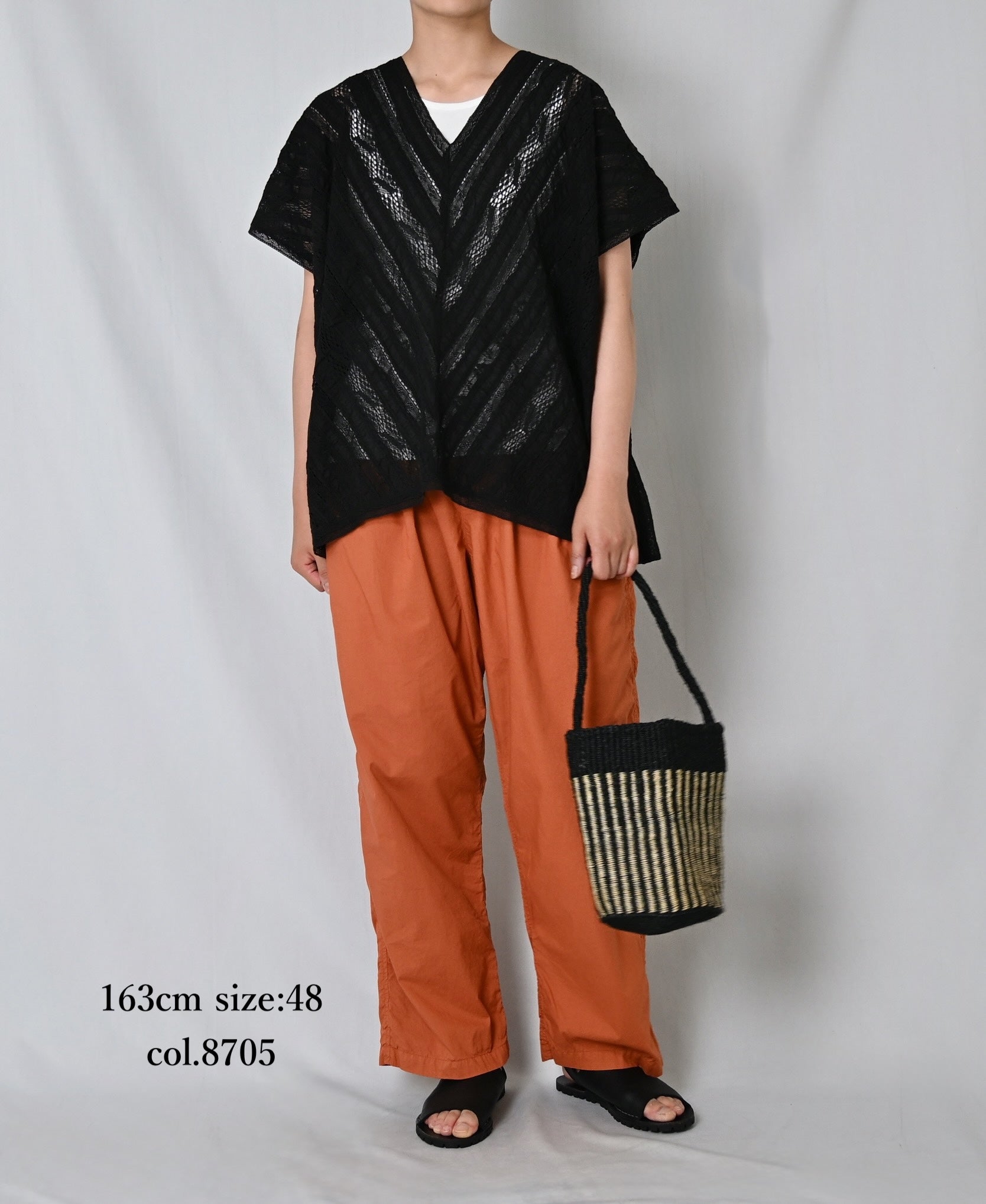 INHT2204CP 60s COTTON POPLIN OVERDYE EASY PANTS