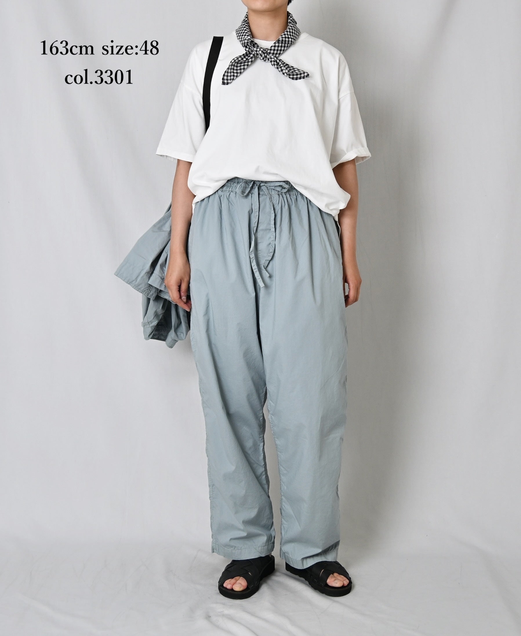 INHT2204CP 60s COTTON POPLIN OVERDYE EASY PANTS