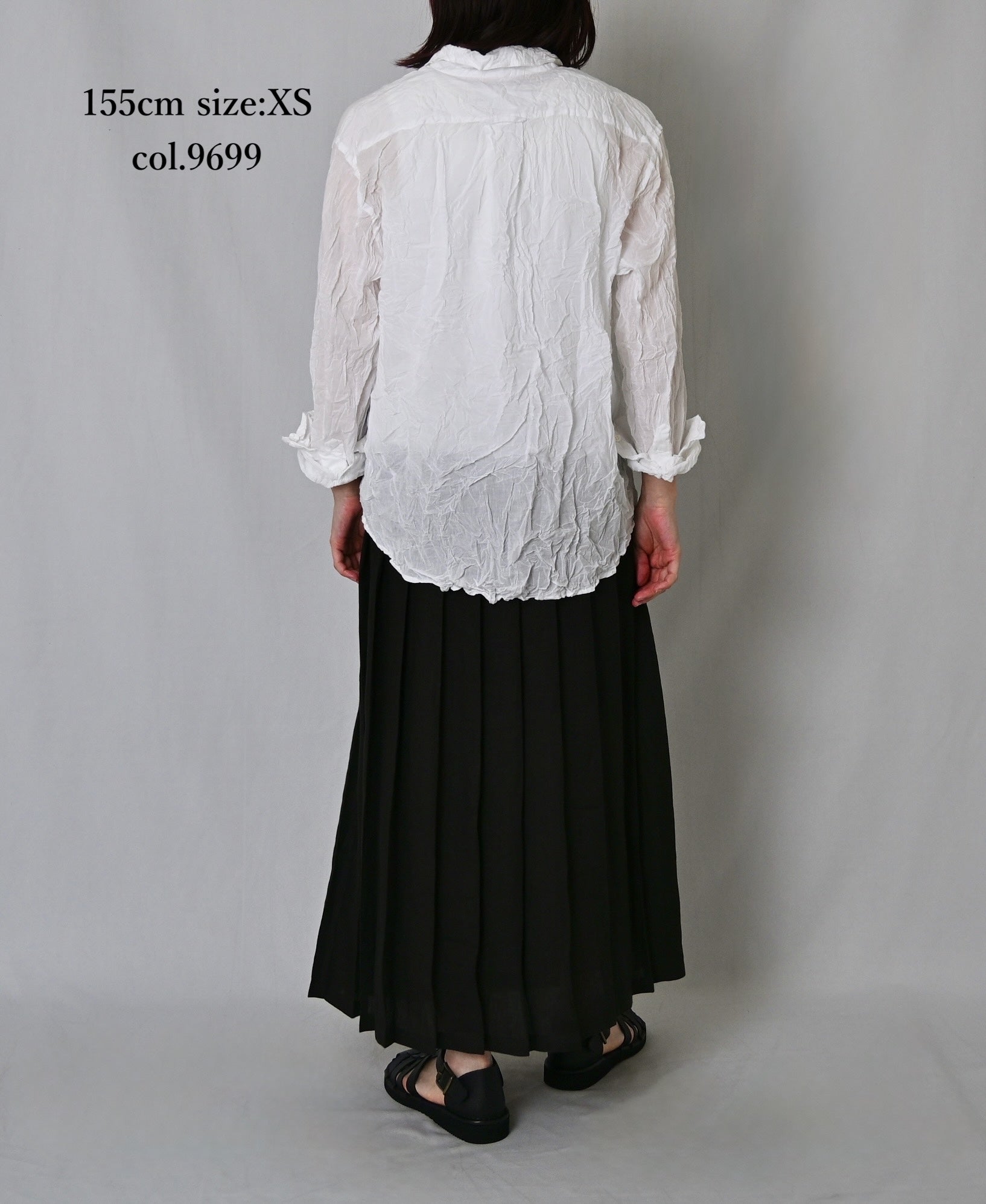 NOD2501PW ILISH LINEN LOW WAIST PLEATS WRAP SKIRT LENGTH 80cm