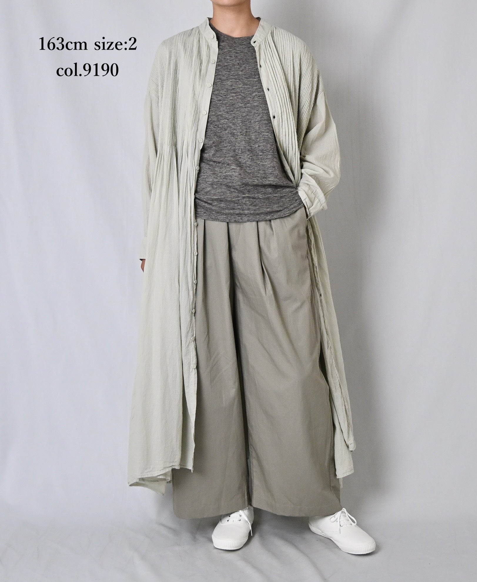 NMDS26514D 80s ORGANIC VOILE STRIPE (OVERDYE) BANDED SHIRT DRESS WITH MINI PINTUCK