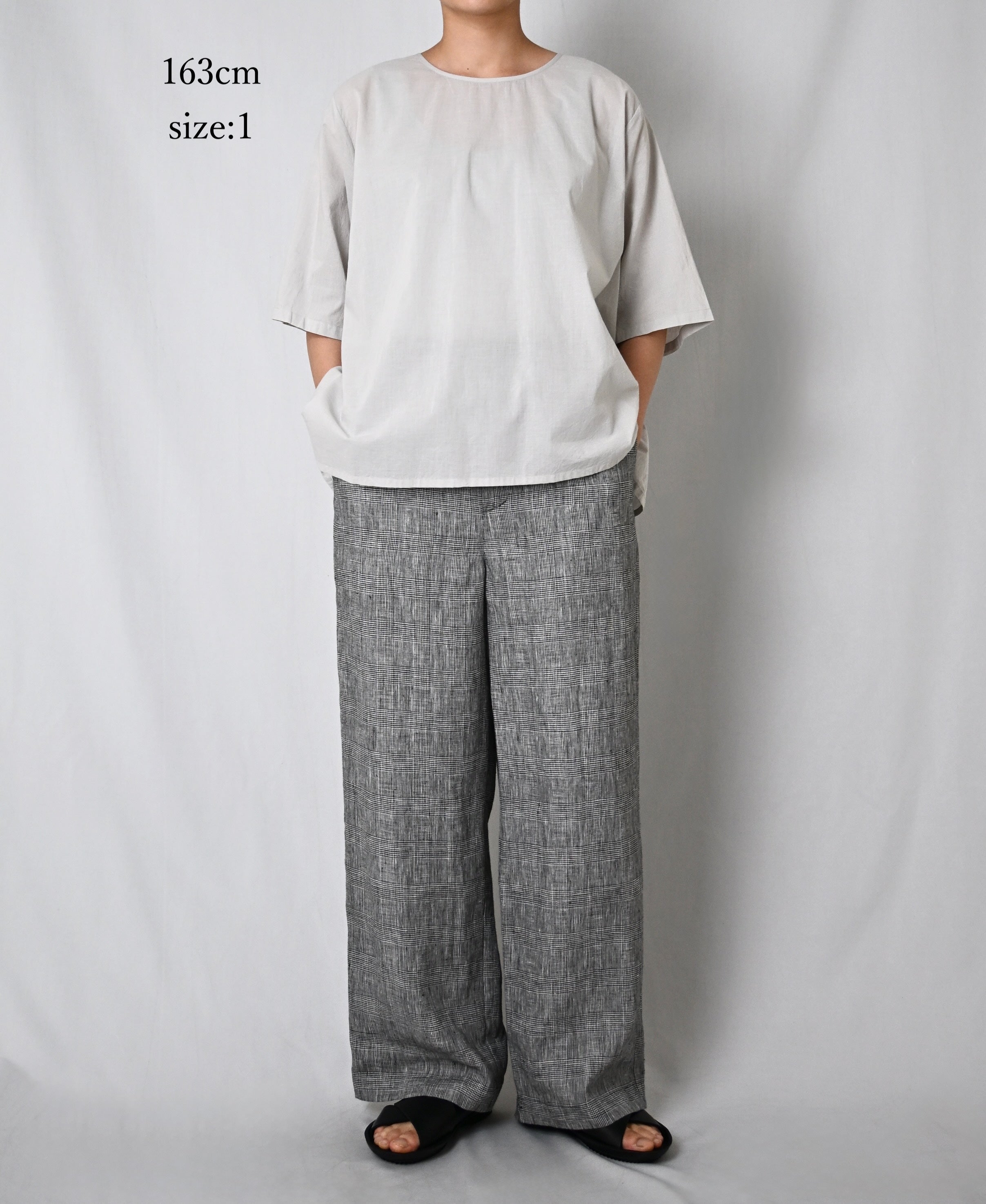NSL26006 60s CAMBRIC PLAIN BACK OPENING SMOCK