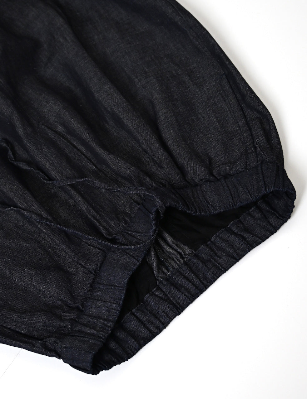 GNMDS2501CL 5.1oz WASHED COTTON/LINEN DENIM 2TUCK TAPERED EASY PANTS
