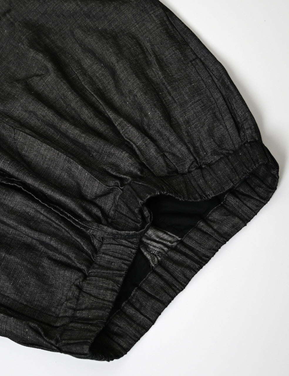GNMDS2501CL 5.1oz WASHED COTTON/LINEN DENIM 2TUCK TAPERED EASY PANTS