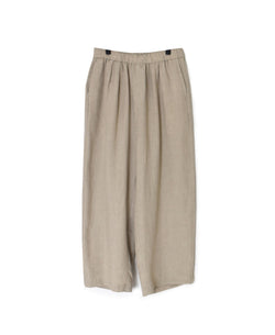 GNMDS2502FL 40s FRENCH LINEN DYED CANVAS 2TUCK WIDE EASY PANTS
