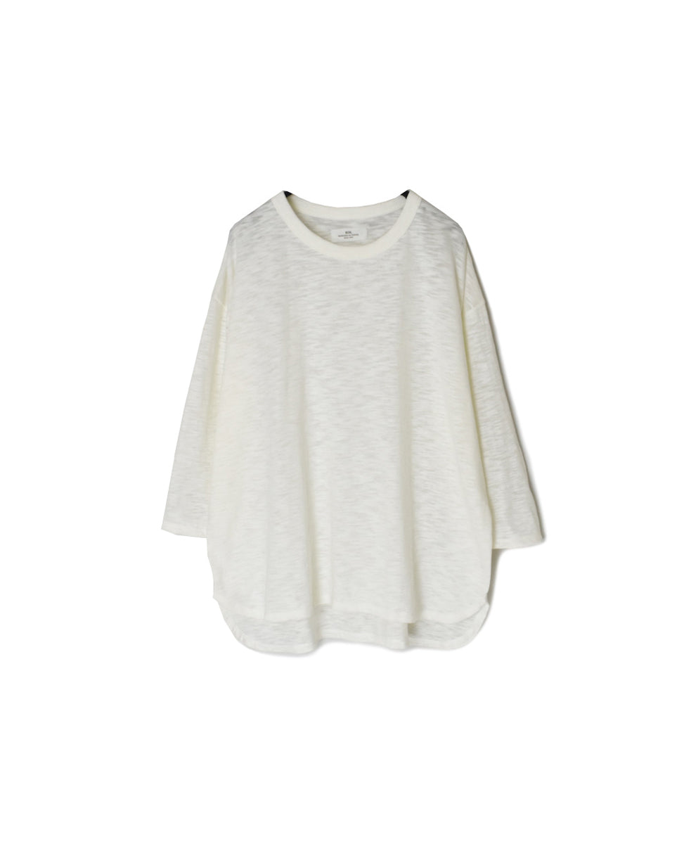 GNSL25041 SLUB VINTAGE CREW-NECK 3/4SL LONG SHIRT