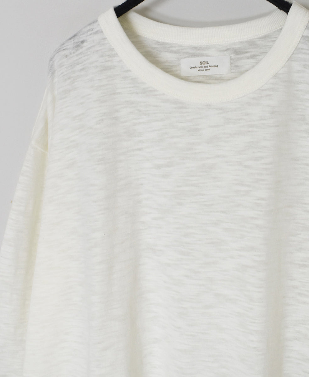 GNSL25041 SLUB VINTAGE CREW-NECK 3/4SL LONG SHIRT