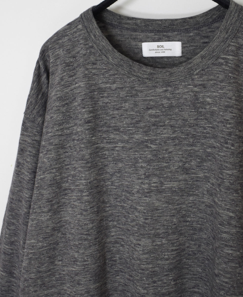 GNSL25041 SLUB VINTAGE CREW-NECK 3/4SL LONG SHIRT