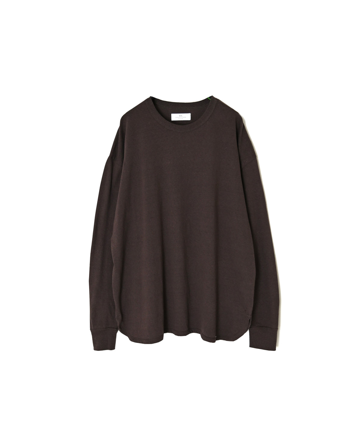 GNSL26512 COTTON SLUB SINGLE JERSEY CREW-NECK L/SL OVERSIZED T-SHIRTS