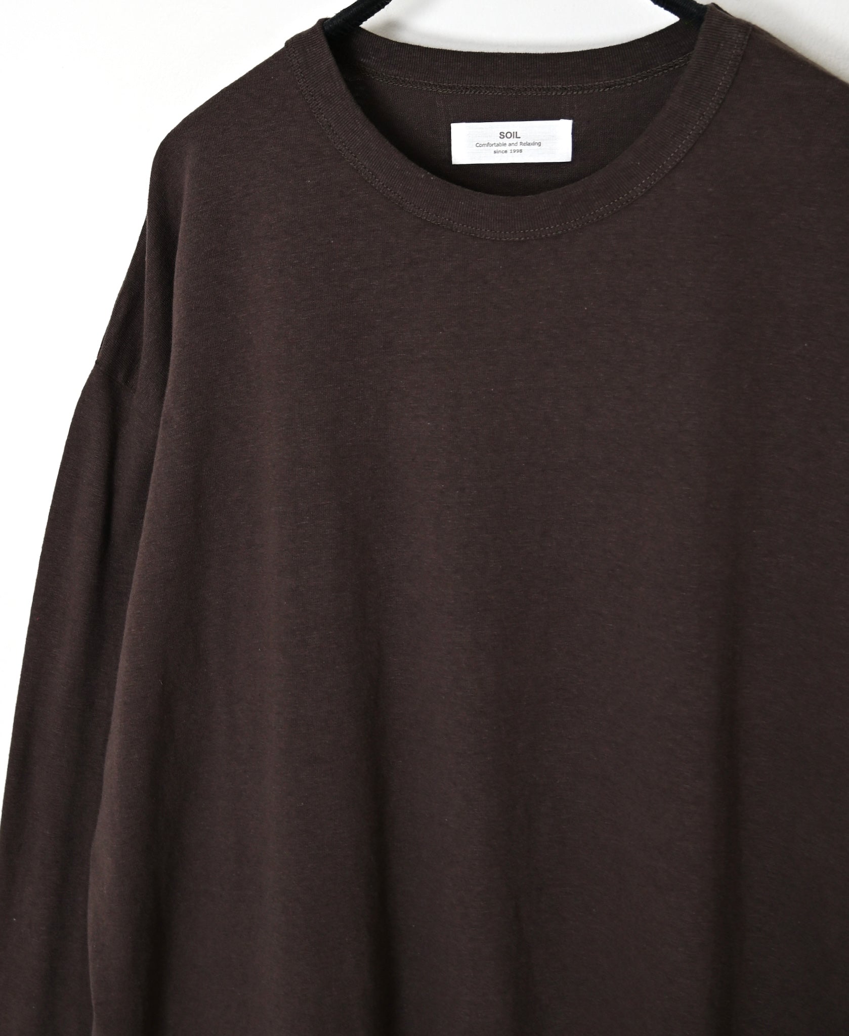 GNSL26512 COTTON SLUB SINGLE JERSEY CREW-NECK L/SL OVERSIZED T-SHIRTS