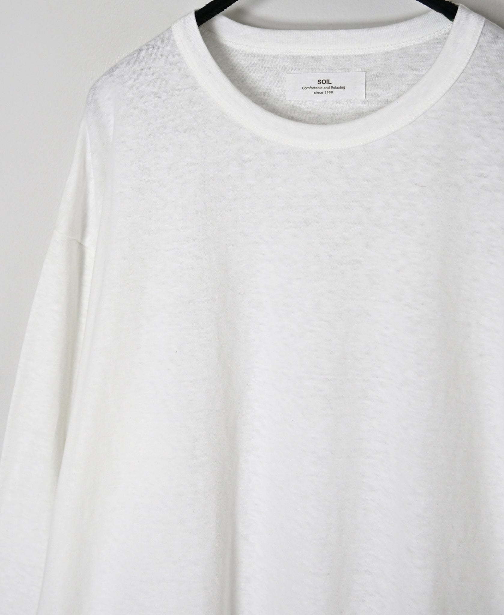 GNSL26512 COTTON SLUB SINGLE JERSEY CREW-NECK L/SL OVERSIZED T-SHIRTS