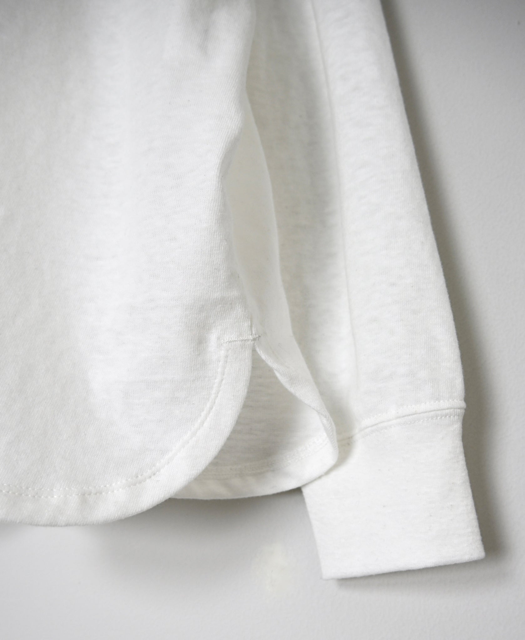 GNSL26512 COTTON SLUB SINGLE JERSEY CREW-NECK L/SL OVERSIZED T-SHIRTS