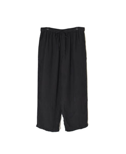 IMDSH2101LPD 60s AUTO LOOM LINEN PLAIN OVERDYE EASY CROPPED PANTS