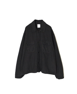 IMDSH2531CCD HANDWOVEN COTTON CHECK OVERDYE WORK JACKET