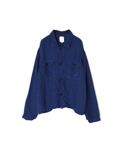 IMDSH2531LPD 60s AUTO LOOM LINEN PLAIN OVERDYE WORK JACKET