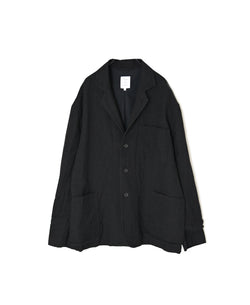 IMDSH26601 BOILED WOOL/LINEN PLAIN TAILORED JACKET