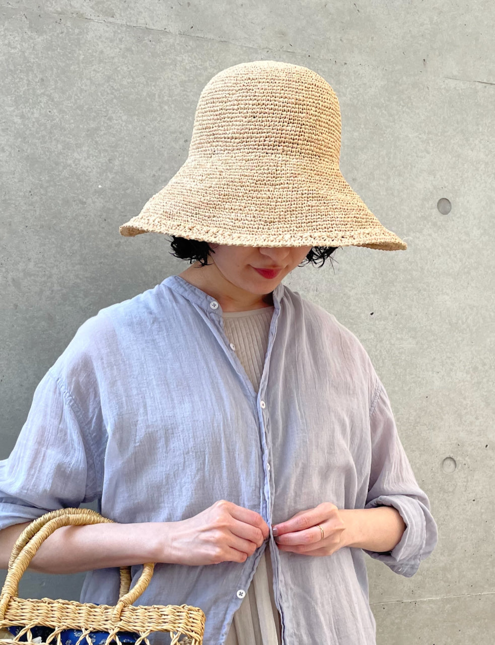 ANMDS2312 RAFFIA HAT BRIM 12cm