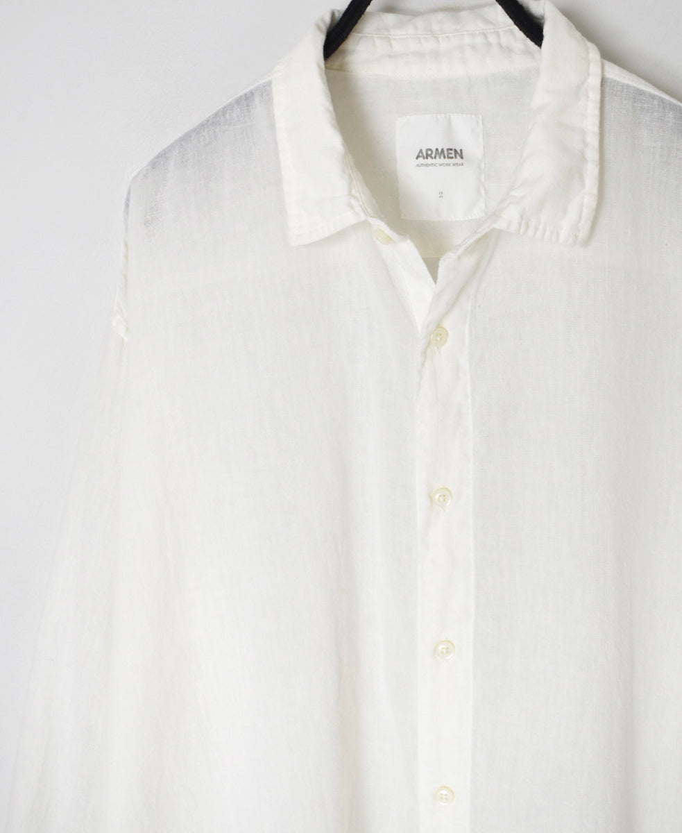 INAM2502G3D 30s GAUZE OVERDYE UTILITY REGULAR COLLAR SHIRT