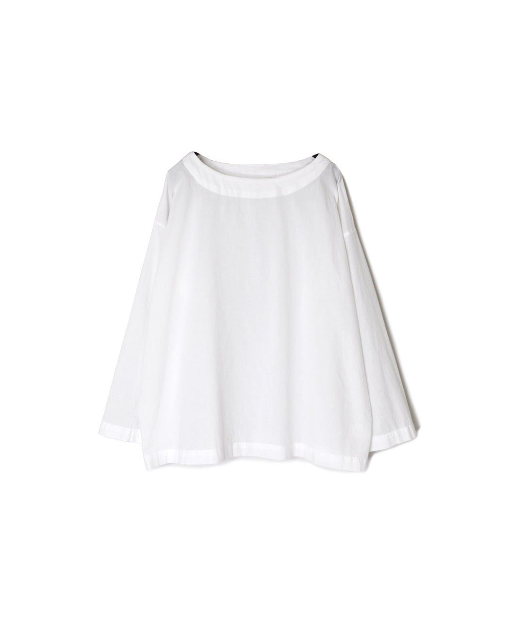 INAM2623 60s COTTON LAWN WASH BOAT NECK SMOCK