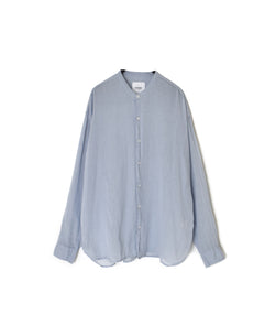 INAM2641GD 60s SINGLE GAUZE PLAIN OVERDYE UTILITY BANDED COLLAR SHIRT