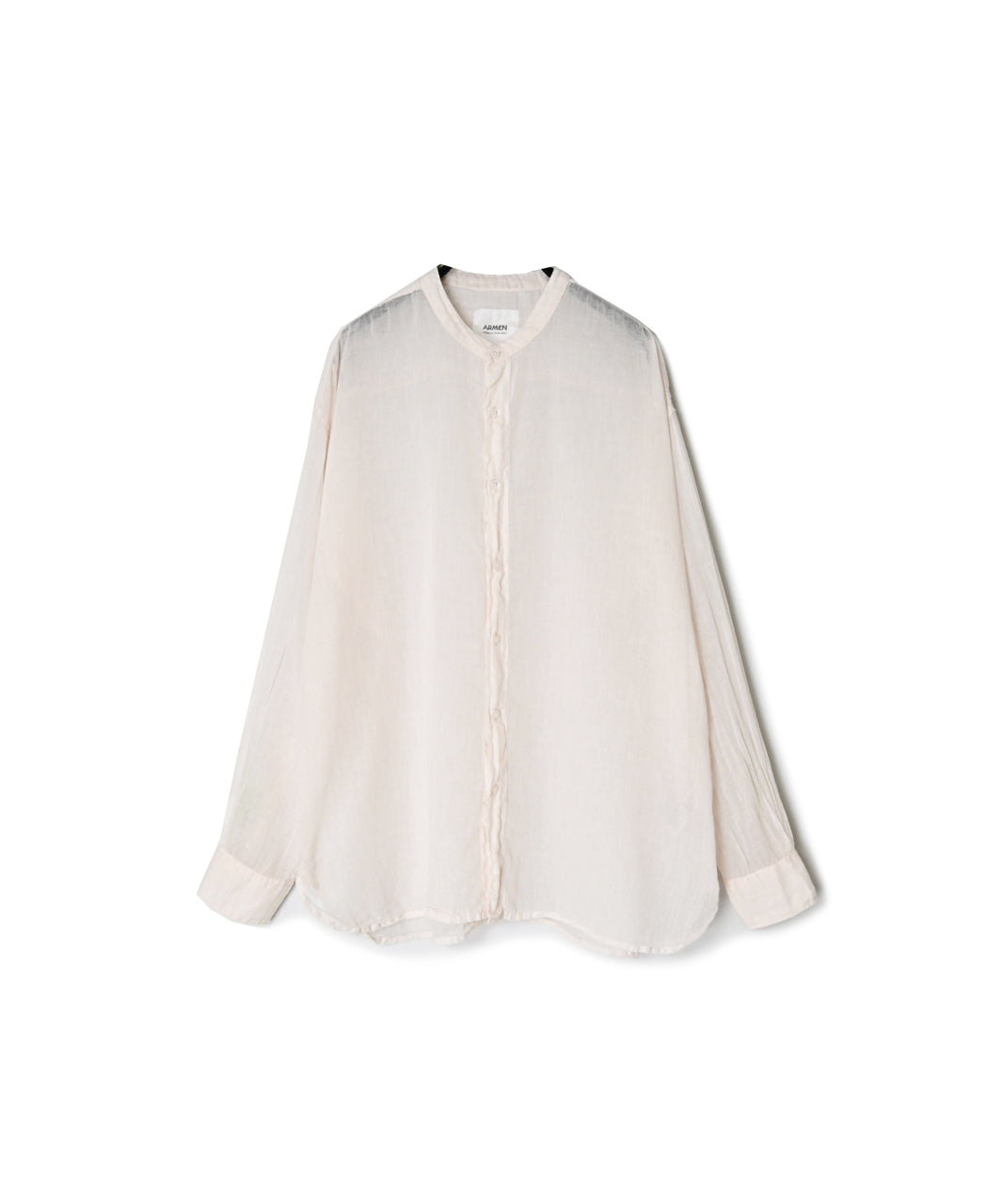 INAM2641GD 60s SINGLE GAUZE PLAIN OVERDYE UTILITY BANDED COLLAR SHIRT