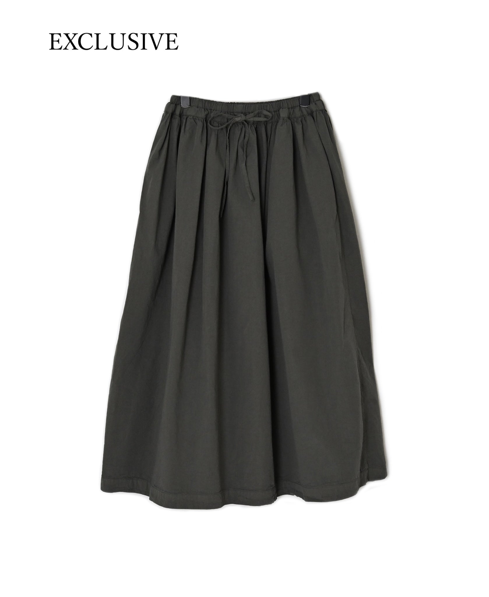 INAM2654PD 40s POPLIN OVERDYE EASY GATHERED SKIRT