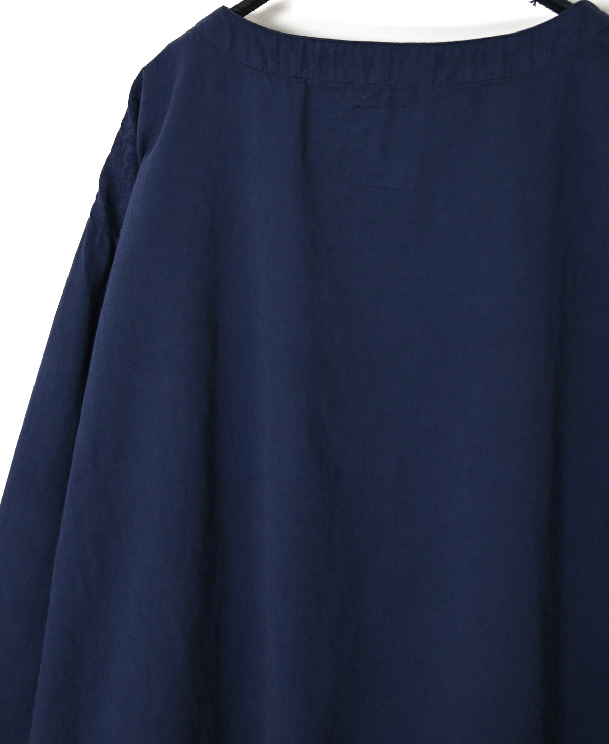 INAM2661TD 30s COTTON TWILL OVERDYE BOAT NECK SMOCK