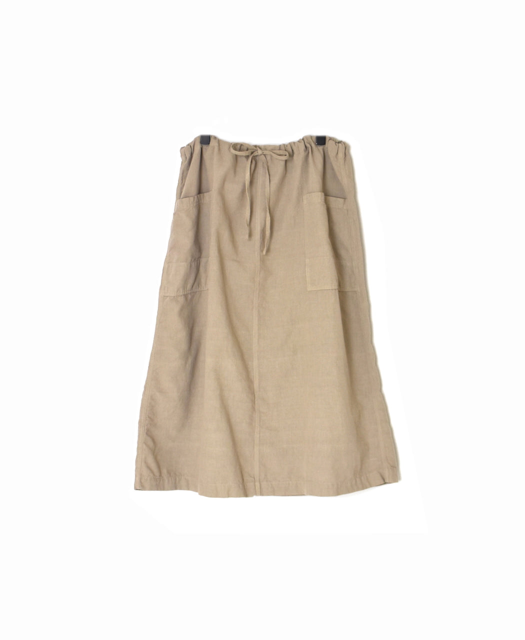 INHT2514CLD COTTON LINEN PLAIN OVERDYE EASY SKIRT