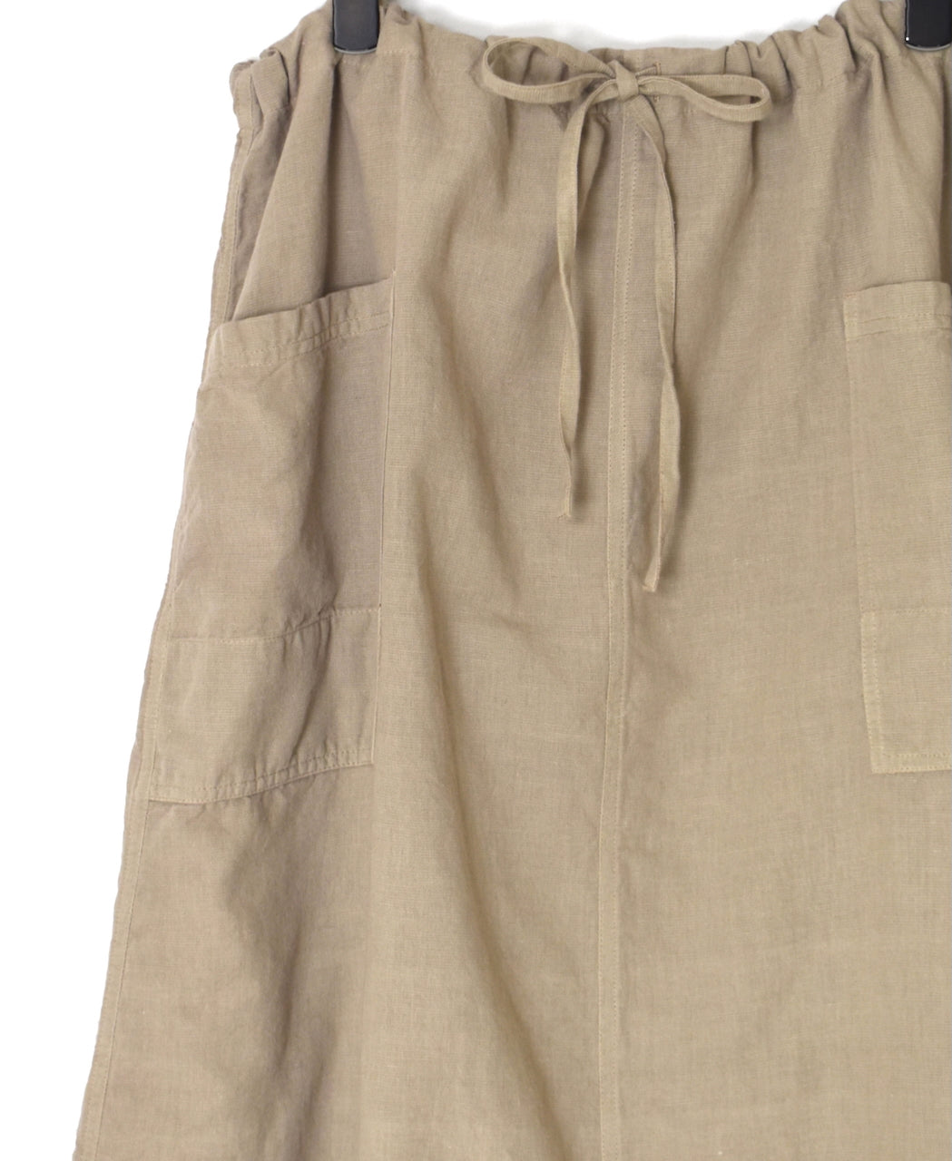 INHT2514CLD COTTON LINEN PLAIN OVERDYE EASY SKIRT