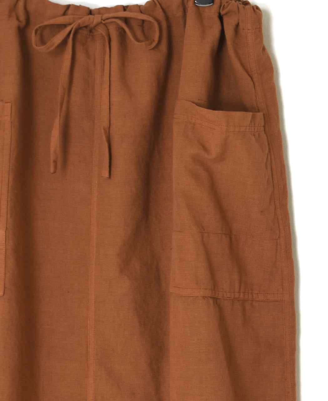 INHT2514CLD COTTON LINEN PLAIN OVERDYE EASY SKIRT