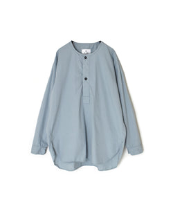 INHT2603CP 60s COTTON POPLIN OVERDYE HENLEY NECK SHIRT