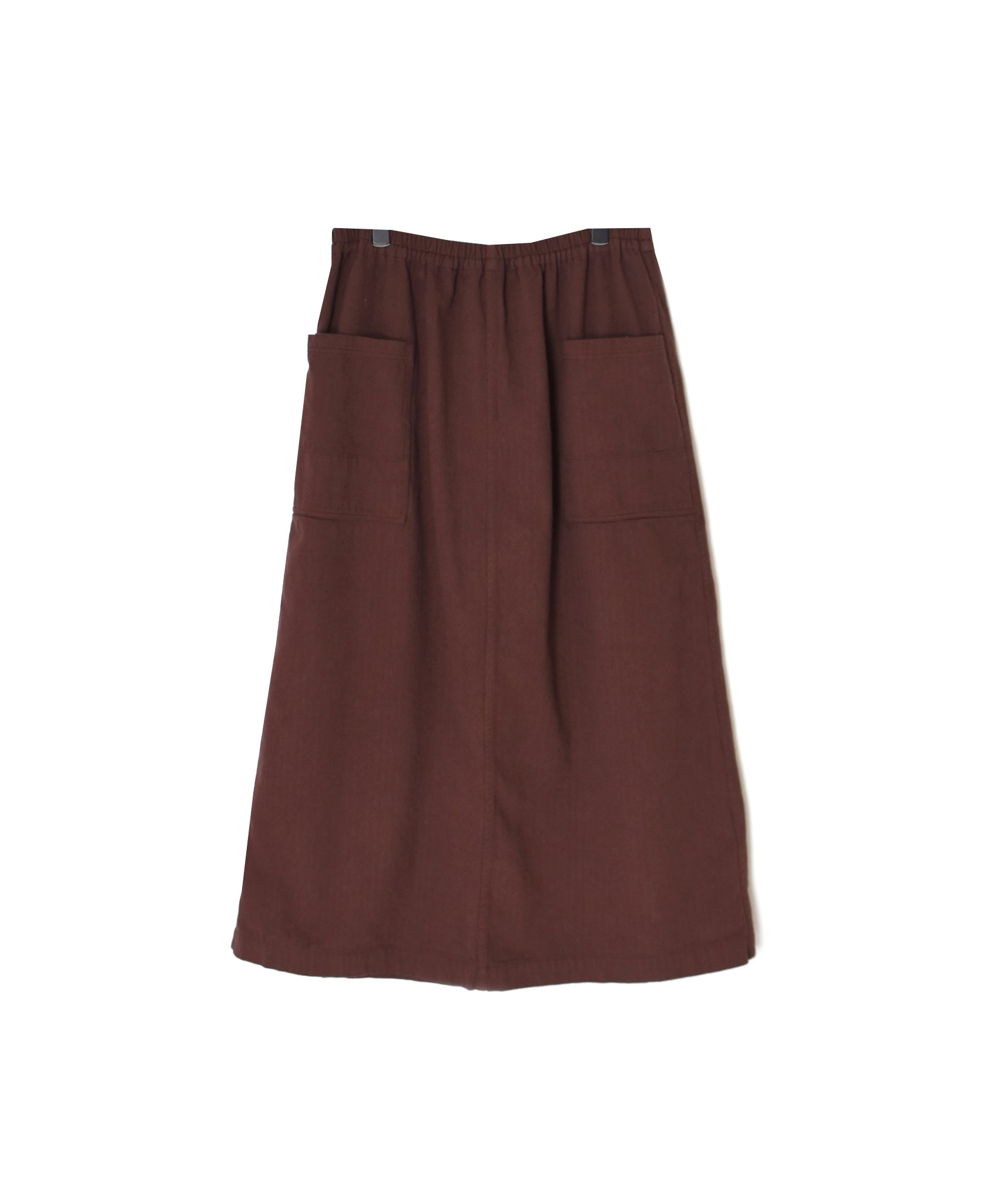 INHT2654D COTTON HERRINGBONE PLAIN OVERDYE EASY SKIRT