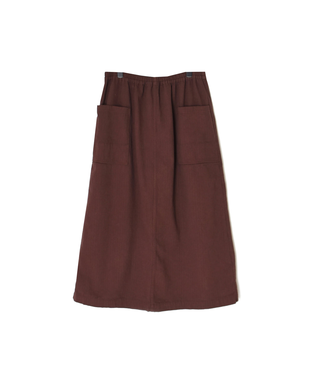 INHT2654D COTTON HERRINGBONE PLAIN OVERDYE EASY SKIRT