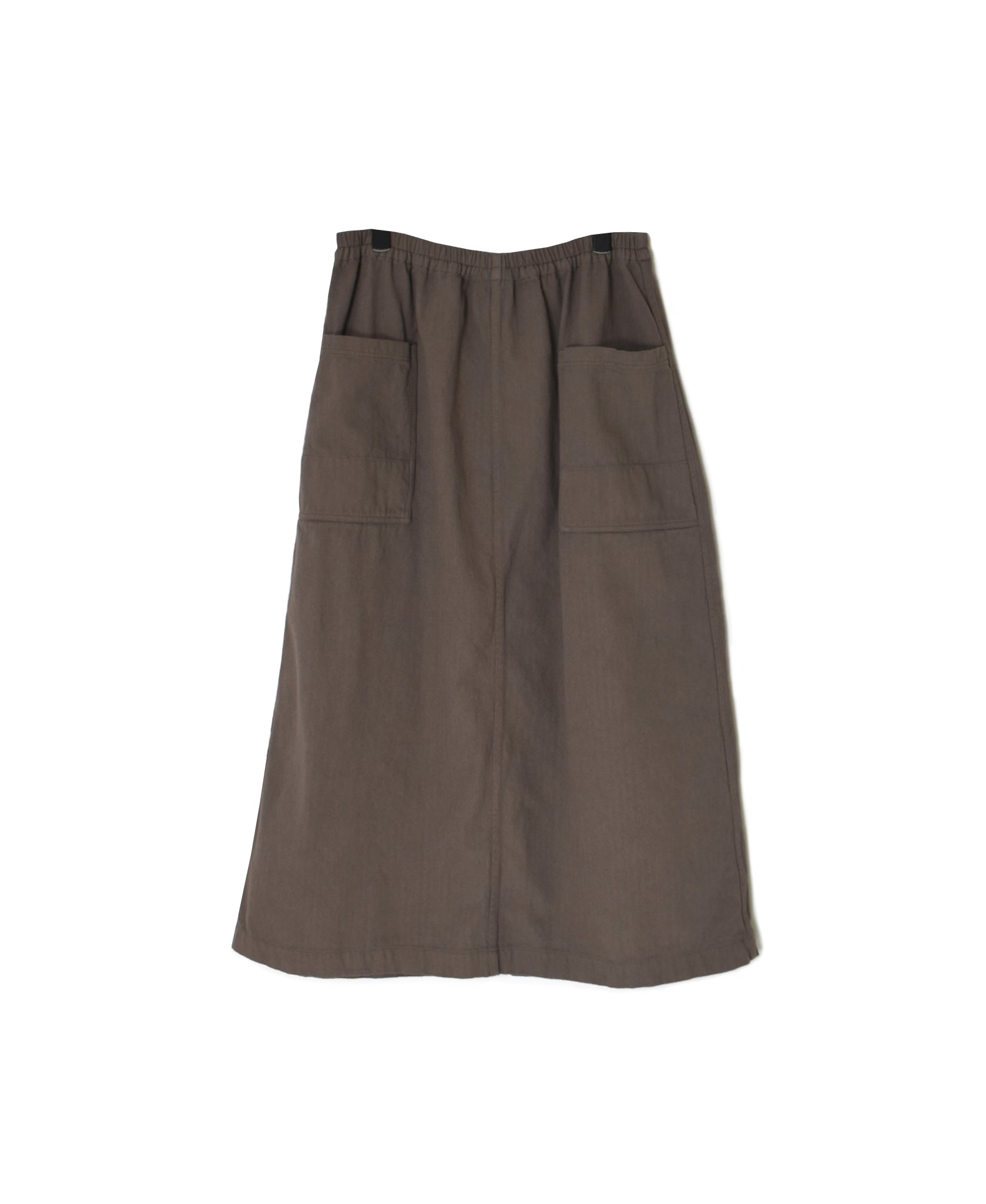 INHT2654D COTTON HERRINGBONE PLAIN OVERDYE EASY SKIRT