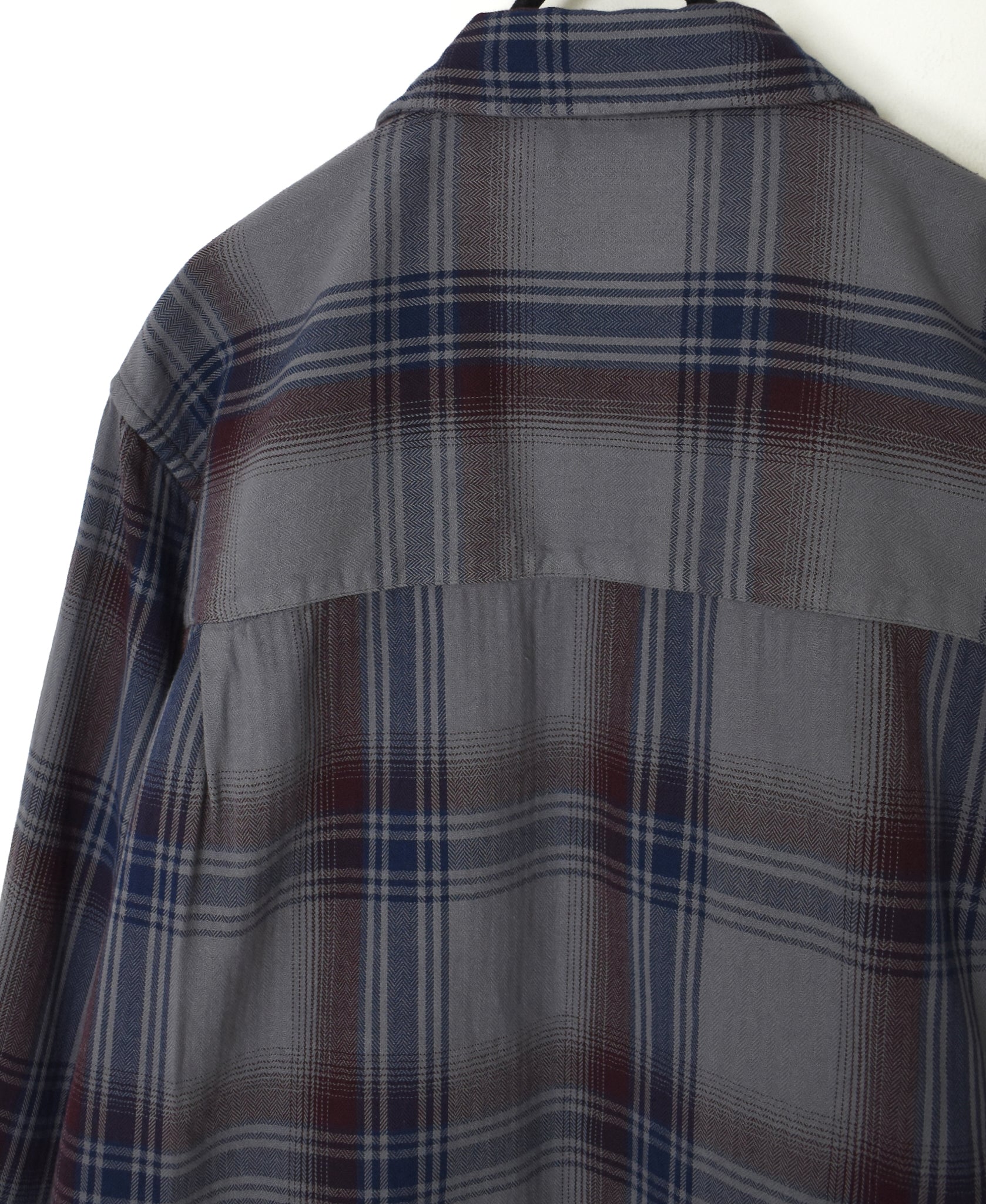 INHT2681CD COTTON CHECK OVERDYE ONE-UP COLLAR SHIRT