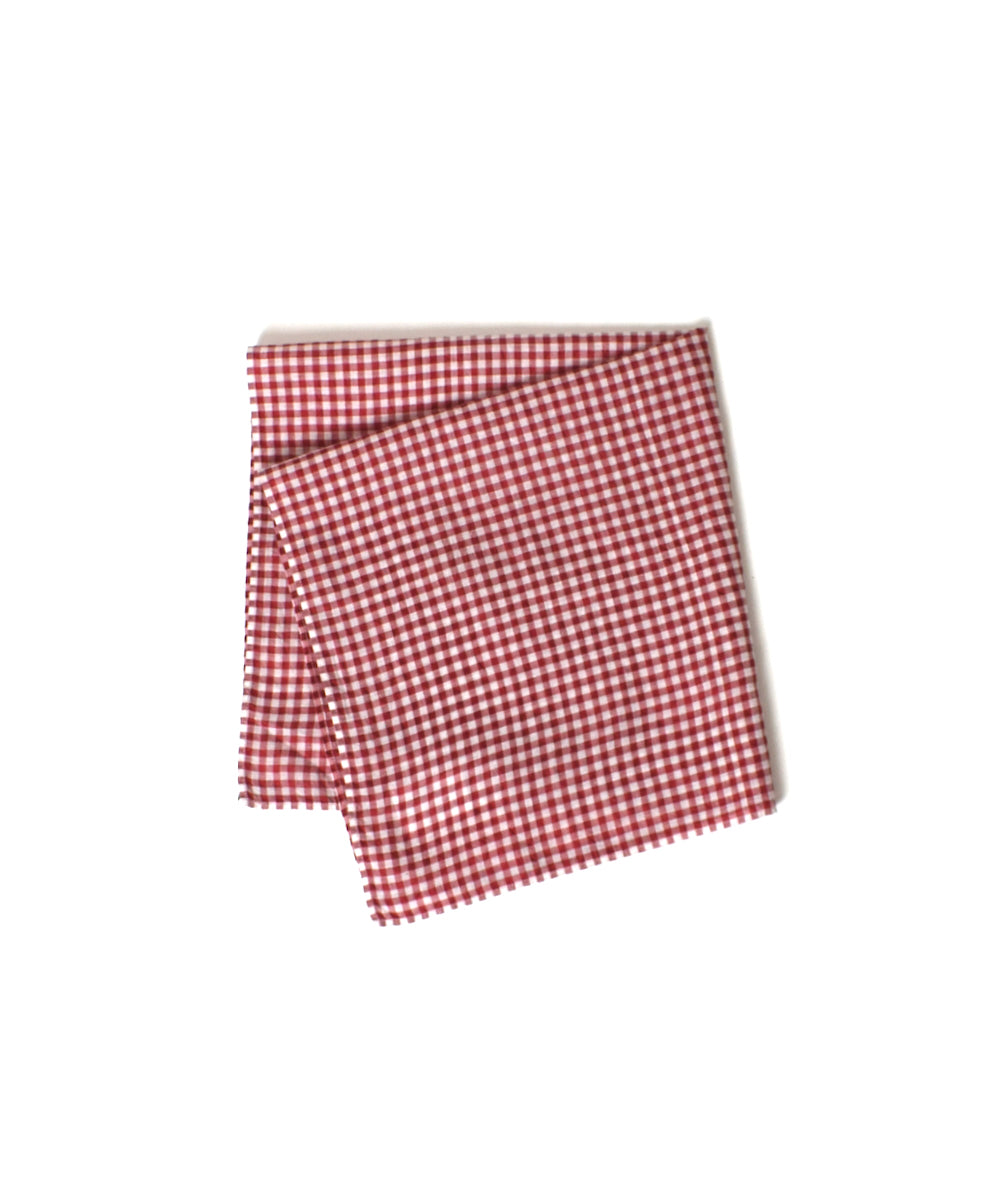 INMDS25026 HANDWOVEN COTTON/SILK GINGHAM CHECK SQUARE STOLE 58×58cm