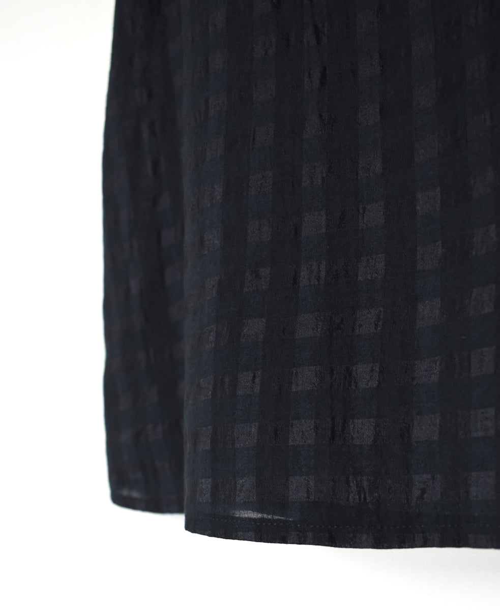 INMDS25081 HANDWOVEN COTTON SILK CHECK U-NECK TANK TOP