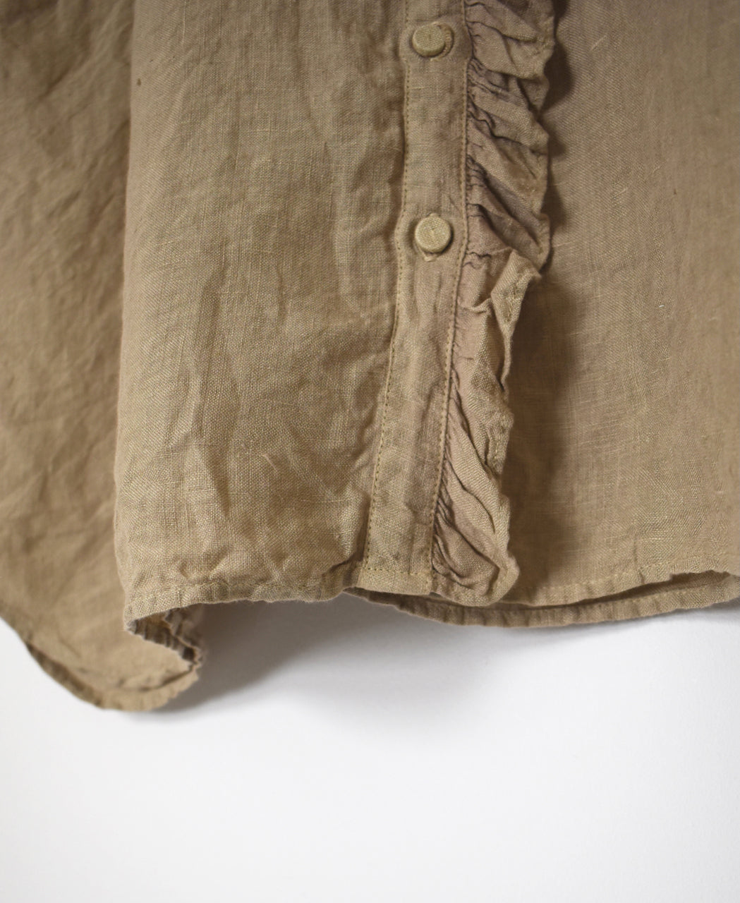INMDS26001D 60s AUTOLOOM LINEN PLAIN OVERDYE FRENCH/SL FRILL COLLAR SHIRTS