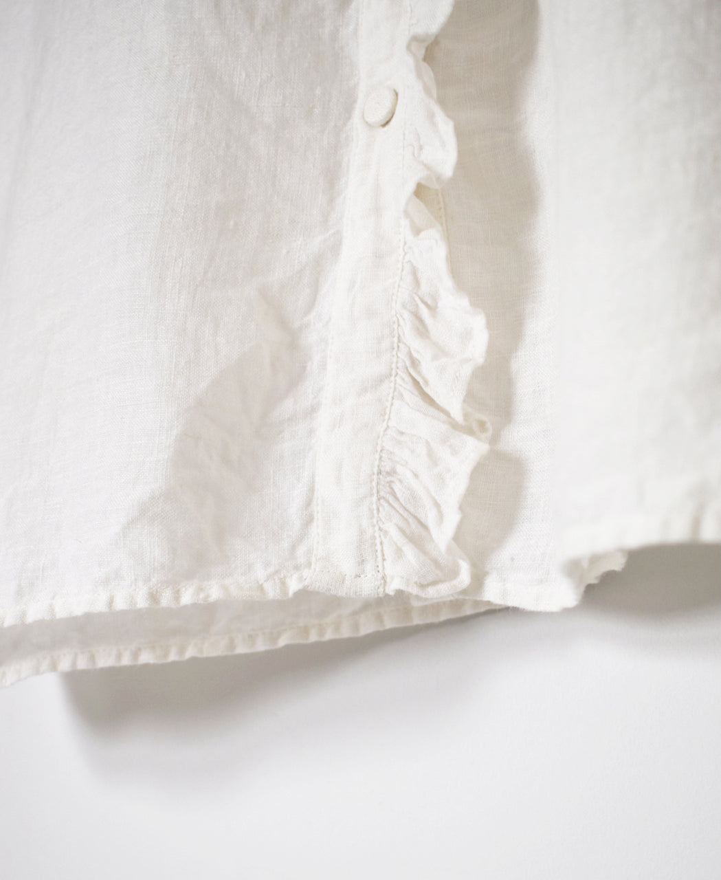 INMDS26001D 60s AUTOLOOM LINEN PLAIN OVERDYE FRENCH/SL FRILL COLLAR SHIRTS