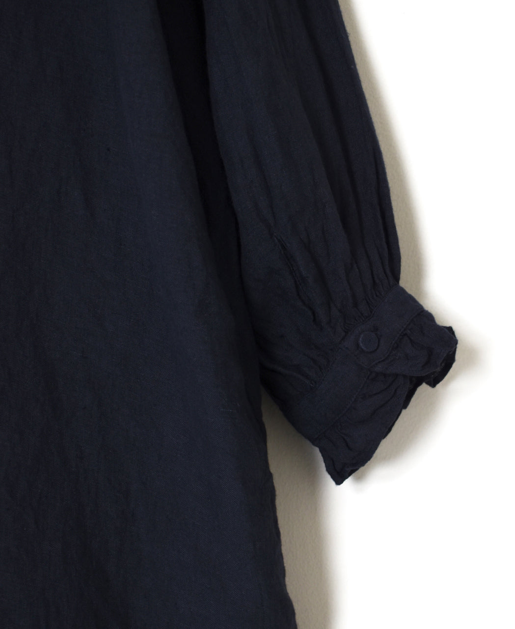 INMDS26002D 60s AUTOLOOM LINEN PLAIN OVERDYE FRILL COLLAR LONG SHIRTS