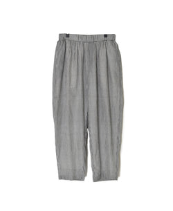 INMDS26025 HANDWOVEN COTTON/SILK SMALL GINGHAM CHECK 2 TUCK TAPERED EASY PANTS