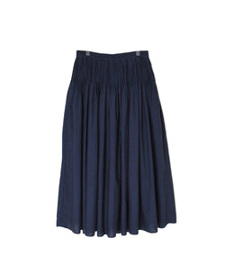 INMDS26055 HANDWOVEN COTTON HAKEME PINTUCK FLARED SKIRT