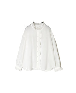 INMDS26072 100s KHADI PLAIN FRILL COLLAR SHIRTS
