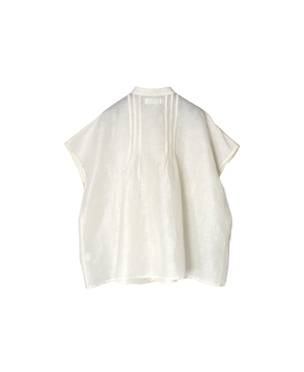 INSL26321 60s AUTO LOOM COTTON/LINEN PLAIN BANDED COLLAR FRENCH/SL PINTUCK SHIRTS