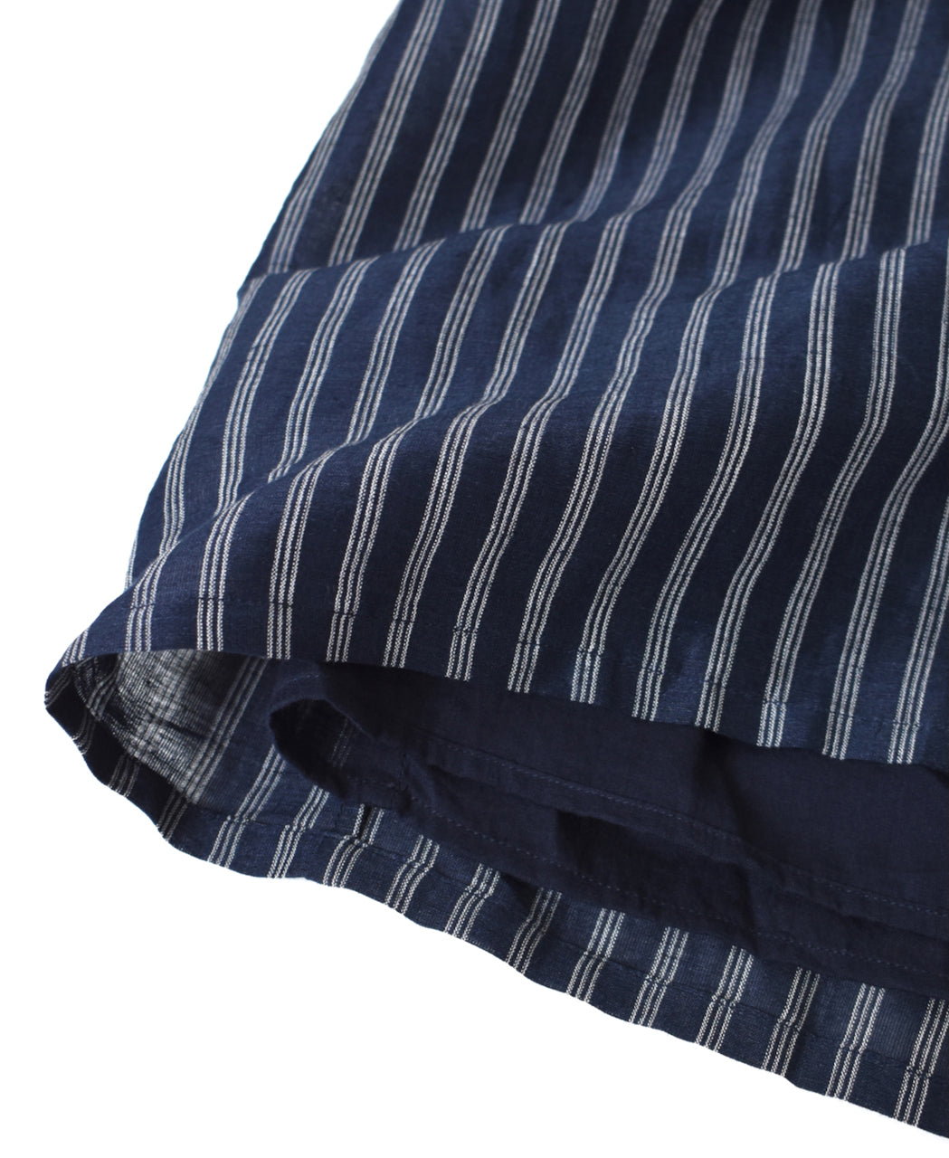 INSL26335 60s AUTO LOOM COTTON/LINEN STRIPE GATHERED SKIRT