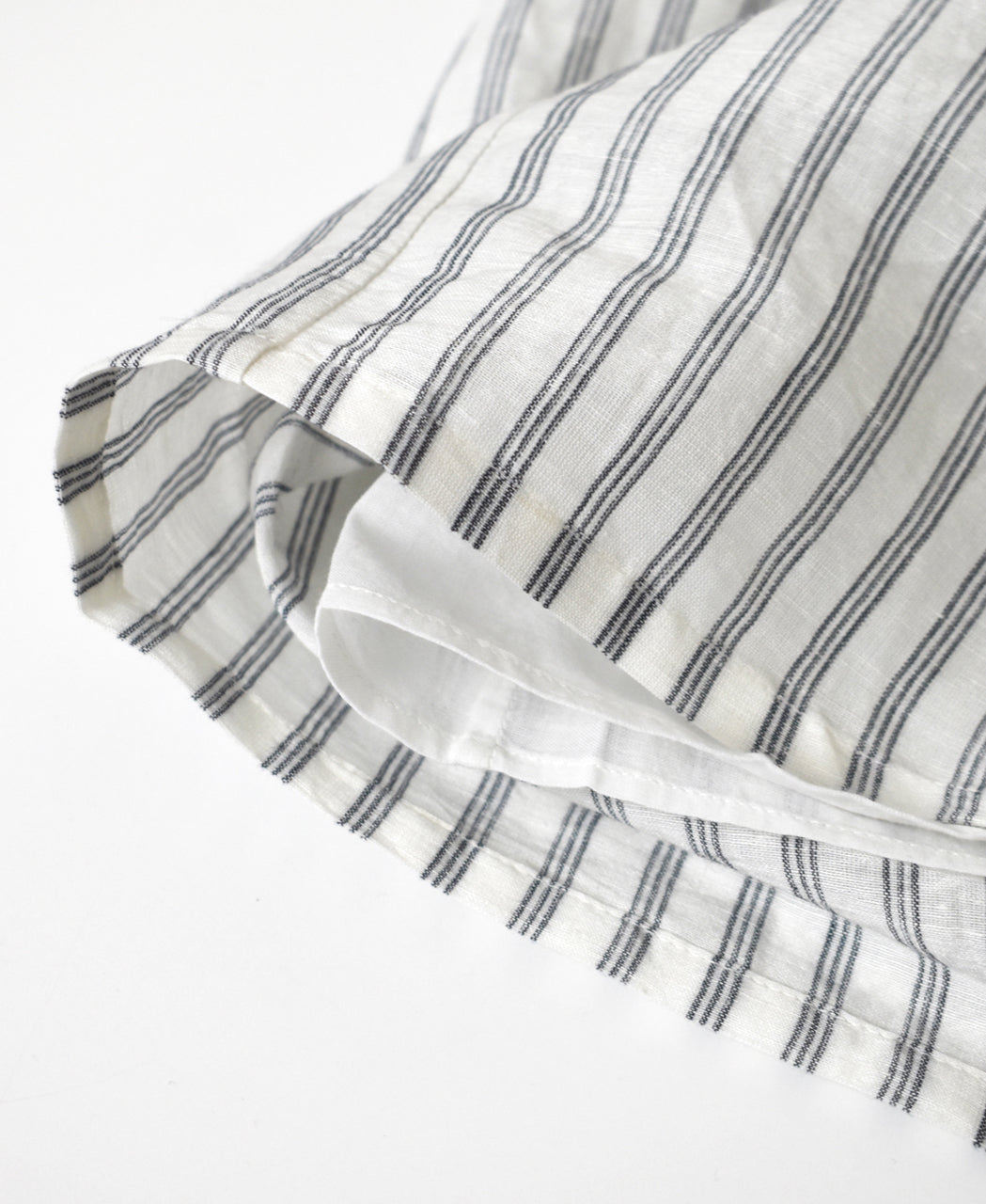 INSL26335 60s AUTO LOOM COTTON/LINEN STRIPE GATHERED SKIRT
