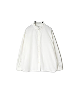 INSL26731 60s POPLIN PLAIN FRILL COLLAR SHIRTS