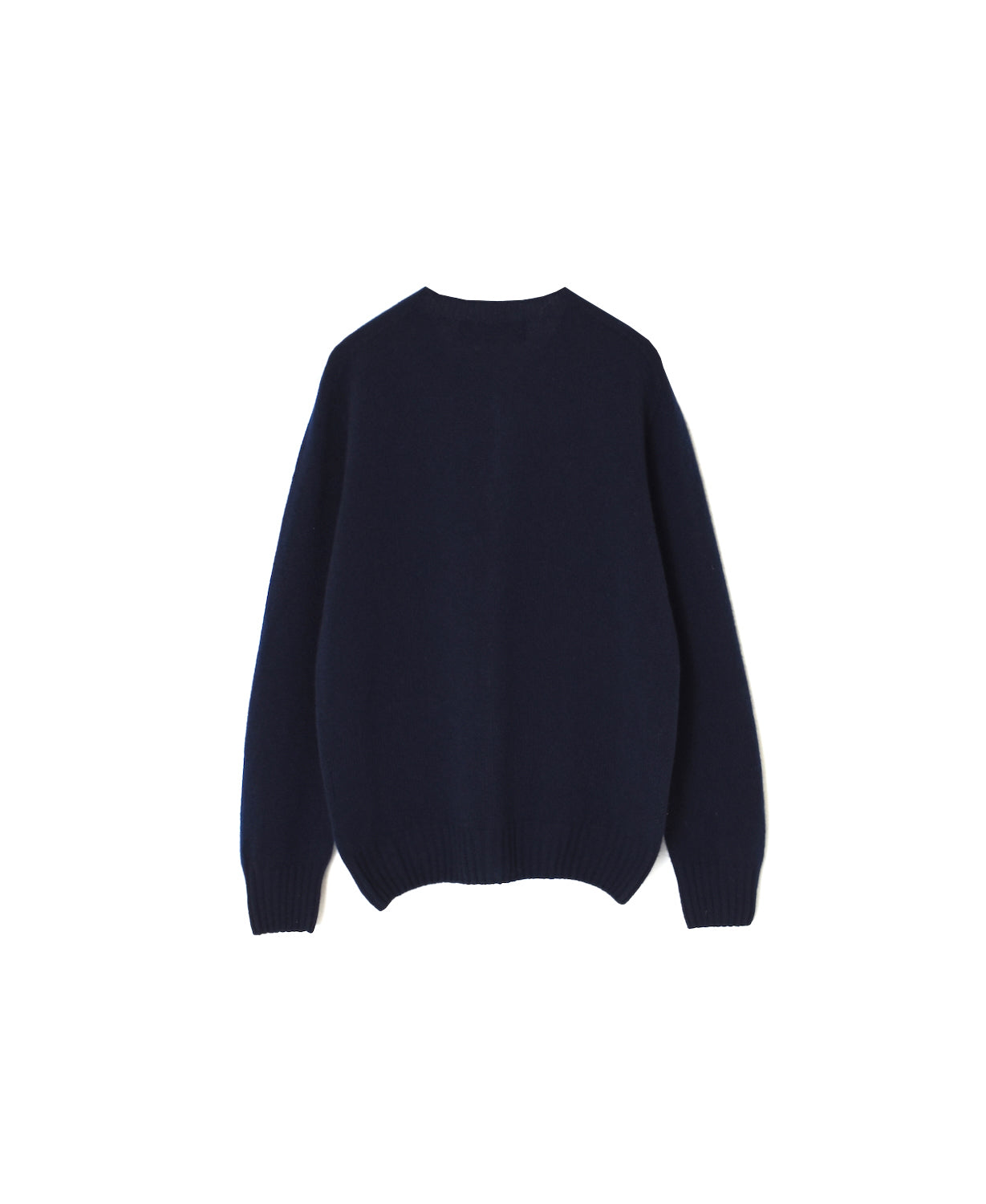 JNAMP2651 SUPER FINE LAMBSWOOL CREW NECK SADDLE SHOULDER CARDIGAN