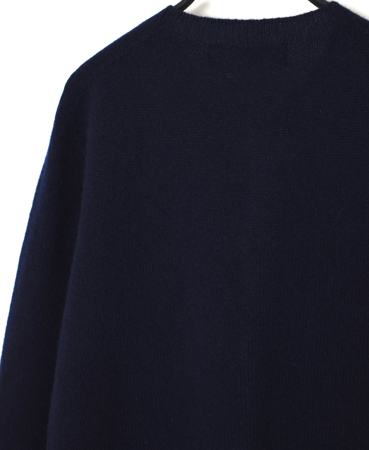 JNAMP2651 SUPER FINE LAMBSWOOL CREW NECK SADDLE SHOULDER CARDIGAN