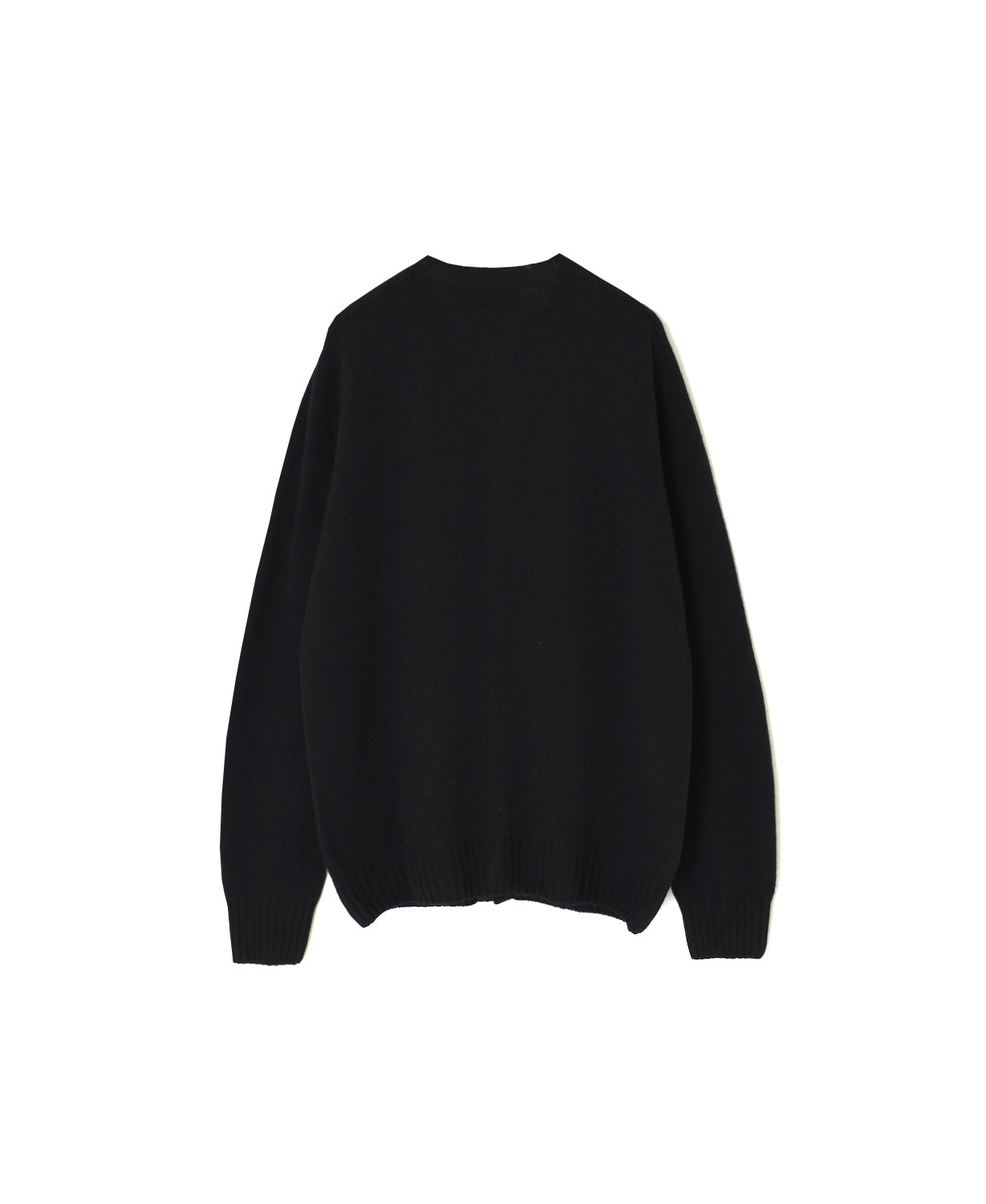 JNAMP2651 SUPER FINE LAMBSWOOL CREW NECK SADDLE SHOULDER CARDIGAN