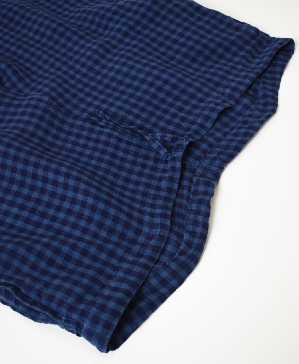 LNHT1713LC LINEN CHECK OVERDYE EASY PANTS